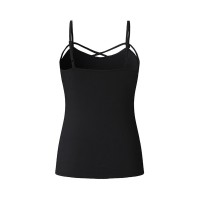 Women Sexy V-Neck Tank Tops Front Cross Spaghetti Straps Camisole Blouses
